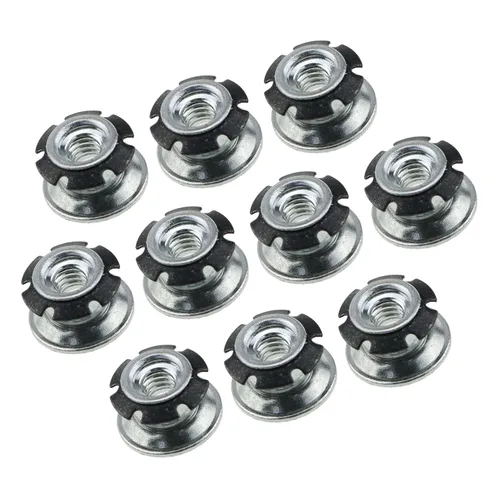 MEETOOT 10 piezas de insertos redondos para tubería Insertos roscados para tubos Tapón inferior de metralla de flor de ciruelo