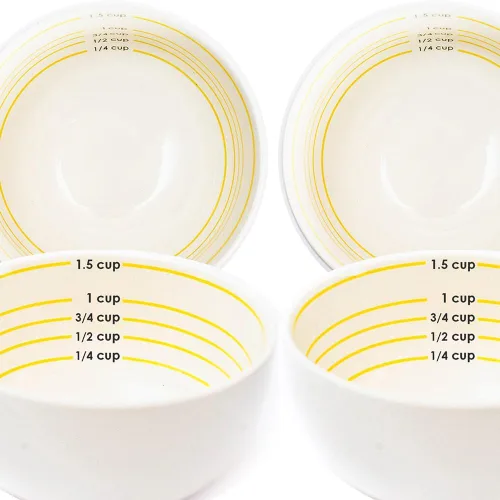 Miniatura 8 de Uba Cuenco de control de porciones (PORCELANA) para medir, dieta bariátrica, diabetes y alimentación saludable
