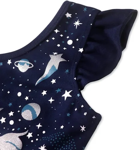Miniatura 7 de EQSJIU Leotardos de ballet de unicornio con tutú para niñas pequeñas, vestido de falda de tul de algodón para bailar