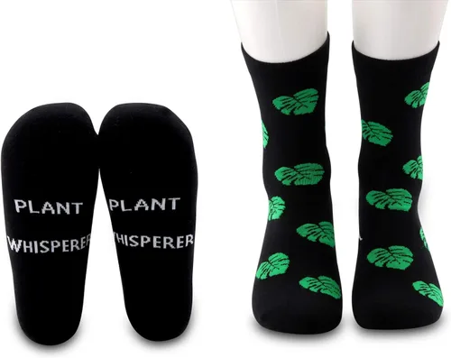 MBMSO 2 pares de calcetines susurradores de plantas, regalos de jardinero, regalos divertidos de jardinería, regalos para amantes de las plantas