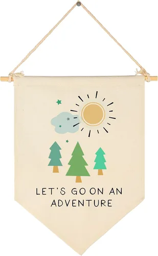 Miniatura 18 de Banderín Colgante de Lona "Stay Wild Ocean Child" - Bandera Decorativa para Pared, Regalo para Guardería, Bebé, Niños, Niño, Niña, Recién Nacido