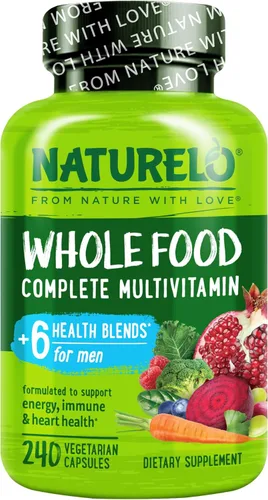 NATURELO Multivitamínicos para hombres - Un multivitamínico diario para hombres con vitaminas, minerales y alimentos integrales orgánicos, aumenta