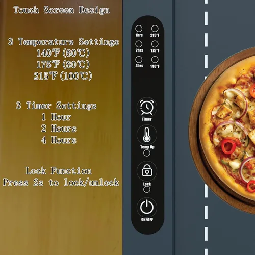 Miniatura 2 de YONZO Tapete de calentamiento de alimentos para encimera, placa caliente de superficie completa, 260 W, portátil y enrollable, calentadores
