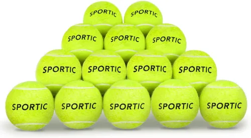 Miniatura 8 de SPORTIC Pelotas de tenis, pelota de tenis presurizada de fieltro de servicio con bolsa de malla para 12 o 36 piezas, pelotas de tenis
