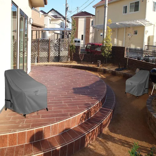 Miniatura 8 de Fundas impermeables para sillas de patio, 35 pulgadas de ancho x 37 pulgadas de profundidad x 32 pulgadas de alto, fundas giratorias para sillas