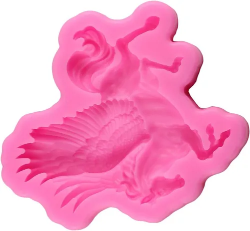 Miniatura 4 de 3D Pegasus Horse Animal Fly Wing para pastel de fondant hornear galletas bandeja de jabón 3D caramelos duros postres velas gota pegamento decoración