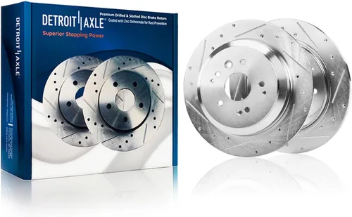 Miniatura 35 de Detroit Axle - Rotores de freno delanteros para Honda Accord Civic Element Fit Insight CSX ILX Rotores de freno de disco Reemplazo de rotores