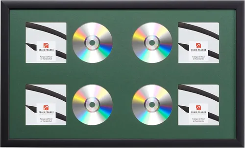 Miniatura 20 de Craig Frames paspartú para mostrar CD con marco negro de 1 pulgada