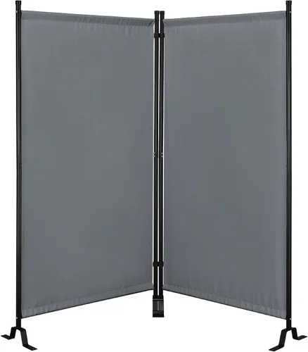 Miniatura 14 de Proman Products - Divisor de sección Galaxy II, divisor de habitación de tela repelente al agua con marco de metal recubierto de polvo negro