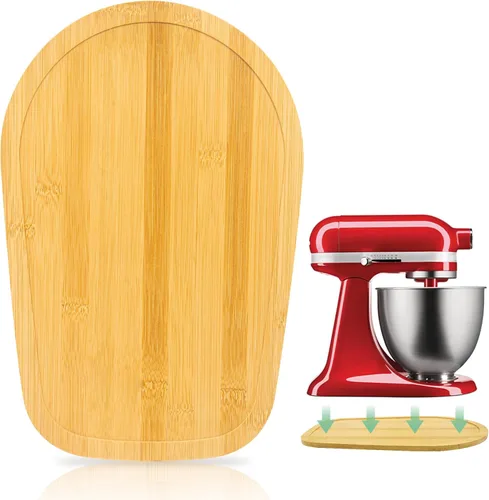 Miniatura 16 de Mezclador deslizante de bambú compatible con ayuda de cocina Bowl Lift 5-8 Qt Stand Mixer - Mover de almacenamiento de cocina Organizador deslizante