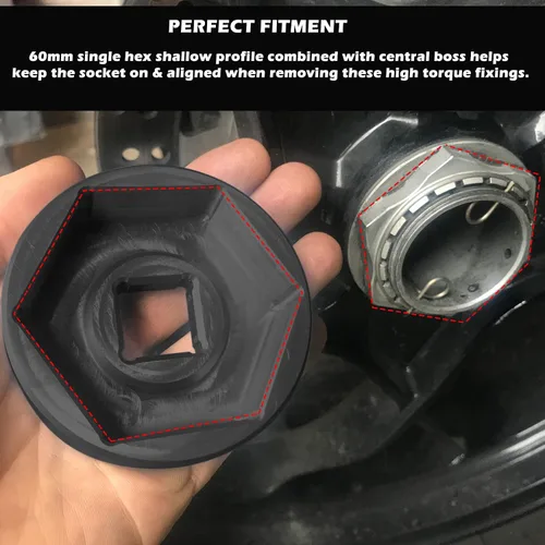 Miniatura 3 de Herramienta de enchufe de tuerca de eje de rueda trasera de 2.362 in para KTM Super Duke 1290/1290 R 2014-2022, herramienta de rueda trasera elimina