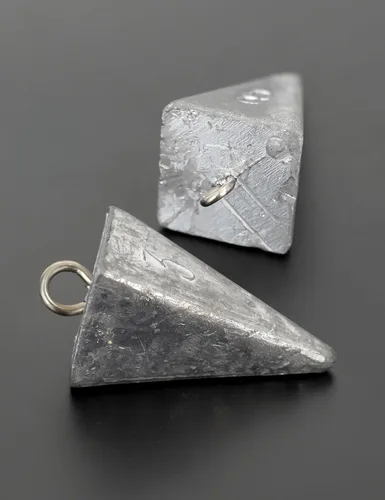 Miniatura 4 de BLUEWING Pyramid Sinkers Pesas de pesca de plomo 1oz, 2oz, 3oz, 5oz, 8oz, 10oz, 12oz, 16oz, 32oz para agua salada
