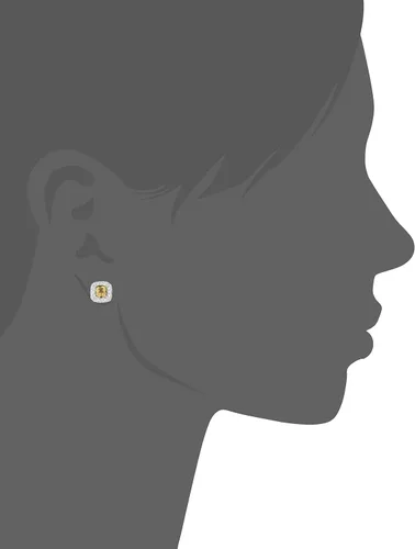 Miniatura 28 de Amazon Essentials Aretes de plata de ley con piedra natal de corte cojín y zafiro blanco creado (anteriormente colección Amazon)