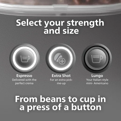 Miniatura 5 de Philips Baristina - Máquina de café expreso, molienda, apisona y prepara granos de café en una sola pasada, compacta, presión de bomba de 16 bares