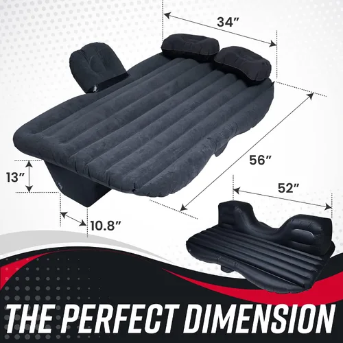 Miniatura 2 de VaygWay Colchón inflable de aire para automóvil – Cama de aire con kit de bomba – Asiento trasero – Cojín de cama inflable para vacaciones