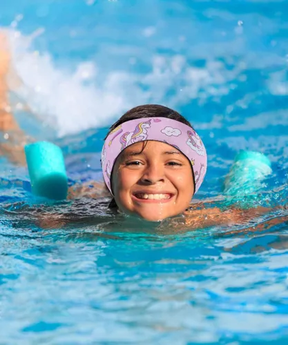 Miniatura 6 de MoKo Diadema de natación para niños y adultos, linda diadema Swinmmers para mantener el agua fuera, impermeable, banda de protección para los oídos