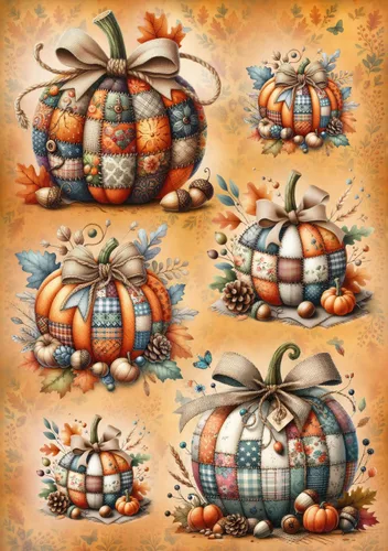 Miniatura 23 de Papel de arroz para Decoupage A4 American Holidays, Acción de Gracias, Halloween, 4 de julio (banderas estadounidenses del 4 de julio, 2 hojas)