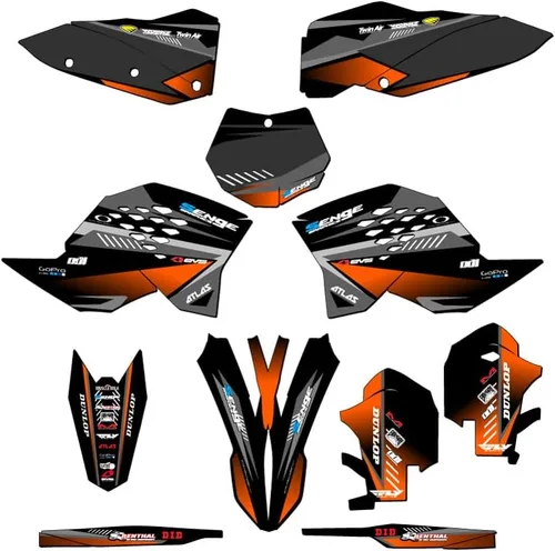 Miniatura 7 de Kit de base gráfica SXF Surge Black Senge 2007-2010 compatible con KTM