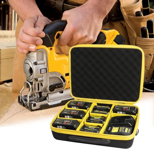 Miniatura 6 de Estuche extra grande para almacenamiento de baterías compatible con Dewalt 20V 60V 12V 18V Max y cargador, caja de transporte