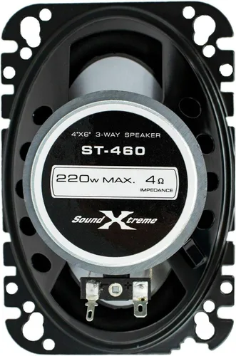 Miniatura 5 de Soundxtreme ST-460 4 x 6 pulgadas, 3 vías, 440 vatios, manejo de potencia máxima, altavoces coaxiales de audio para automóvil, clasificación CEA