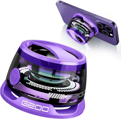 Miniatura 9 de Altavoz Bluetooth magnético G200 con luz RGB - Mini altavoz Bluetooth portátil, sonido estéreo de rango completo para 7 horas de reproducción, modo