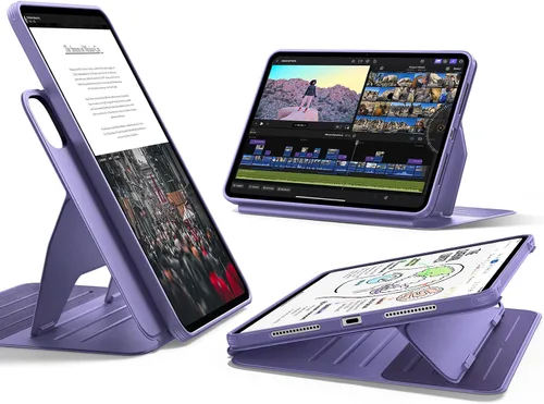 Miniatura 12 de ESR Funda para iPad Pro de 11 pulgadas (M5/M4) 2025/2024, funda magnética extraíble con carga y almacenamiento de lápiz, soporte ajustable
