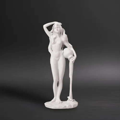 Miniatura 4 de Escultura de la diosa del nacimiento de Venus de 7.4 x 2.8 pulgadas, arte clásico de resina blanca, decoración del hogar y la oficina, para boda