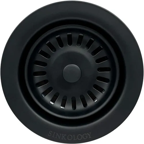 Sinkology SinkSense - Brida de eliminación de fregadero de cocina con tapón, acero inoxidable, construcción inoxidable duradera, se adapta a drenaje