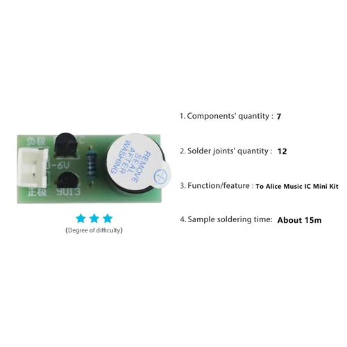 Miniatura 2 de Kit de práctica de soldadura DIY a Alice Music IC Little Kit Kit de circuito enchufable Kit de soldadura para principiantes (06ALS05)