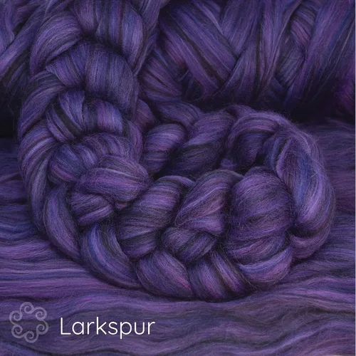 Miniatura 3 de Winner's Circle - Fibra merino superfina para hilar y fieltro. Mezcla superior peinada súper suave en impresionantes mezclas de colores, Larkspur