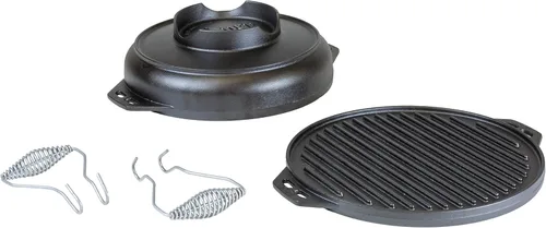 Miniatura 3 de Lodge - Kit de cocina de hierro fundido. El juego de cinco piezas de hierro fundido incluye una parrilla/plancha reversible de 14 pulgadas, fondo