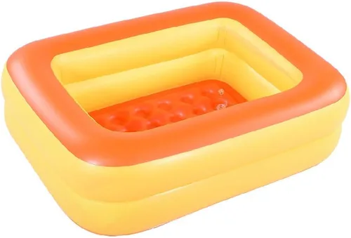 Miniatura 8 de HIWENA Piscina inflable para niños, 45 x 35 x 14 pulgadas, piscina azul para niños, bañera de verano con suelo suave inflable
