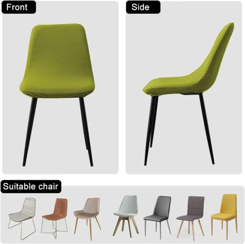 Miniatura 5 de Juego de 4/6/2 fundas elásticas de terciopelo para sillas de comedor, fundas de silla de comedor, estilo moderno, universal, sin brazos, protector
