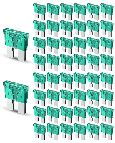 Miniatura 9 de Riseuvo 50 piezas Fusibles Estándar de Automóvil de 20A - Fusibles Automotrices de 20 AMP (ATO/APR/ATS), Fusible de Cuchilla de 32V (12/24V)