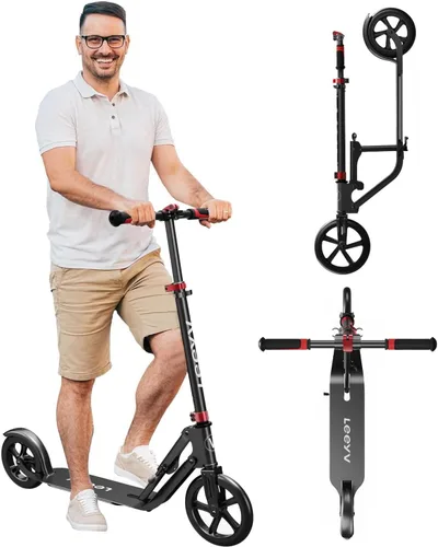 Adult Scooter with Big Wheels | Adjustable Height, Foldable Aluminum Frame | Smooth Ride for Urban Commuting and Outdoor Fun | Suitable for Teens