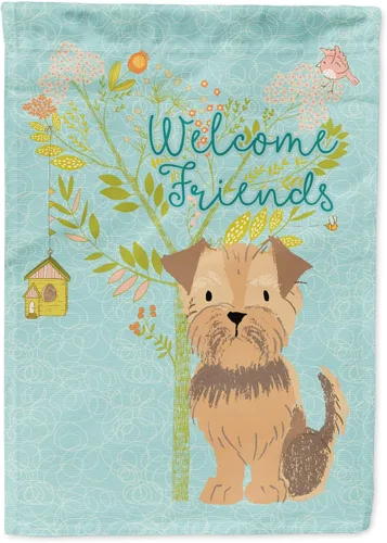 Miniatura 93 de Caroline's Treasures BB7594GF Bandera de jardín de Husky siberiano con texto en inglés "Welcome Friends" - Bandera decorativa para patio exterior