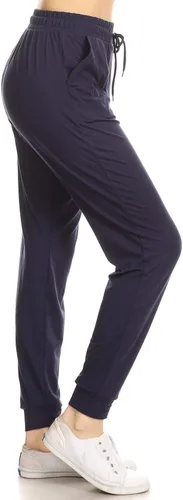 Leggings Depot - Pantalones deportivos tipo jogger para mujer, pantalones estampados o unicolor con bajos para entrenamiento