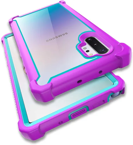 Funda KSELF para Samsung Galaxy Note 10 Plus con protector de pantalla, funda protectora de cuerpo completo híbrida de doble capa a prueba de golpes