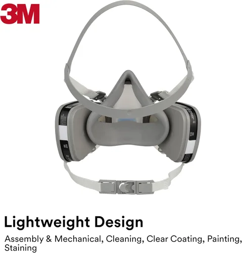 Miniatura 4 de 3M Respirador desechable de media cara, vapor orgánico, aprobado por NIOSH, ligero, premontado, sin mantenimiento