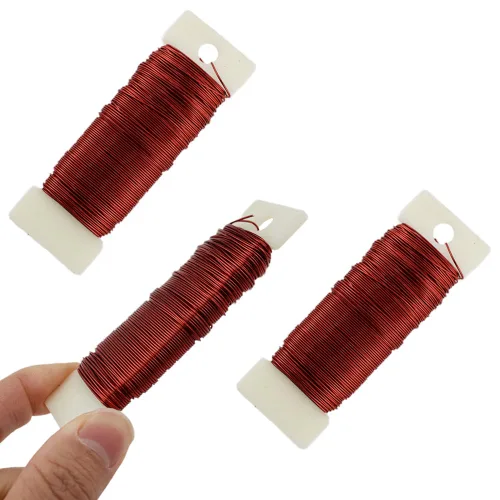 Miniatura 21 de HAHIYO Alambre Negro de Calibre 22 - 1 Rollo, 38 Yardas (115 Pies) Alambre Floral Flexible para Manualidades, Coronas de Navidad, Arreglos