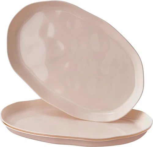 Miniatura 8 de Mini cuencos de postre Platos de postre ovalados Colección Lava Niebla rosa 6 piezas