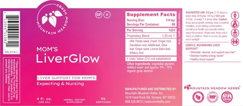 Miniatura 7 de Mountain Meadow Herbs Mom's Liver Glow, desintoxicante avanzado y regenerador para apoyar la salud y la función del hígado - 4 oz - para un hígado