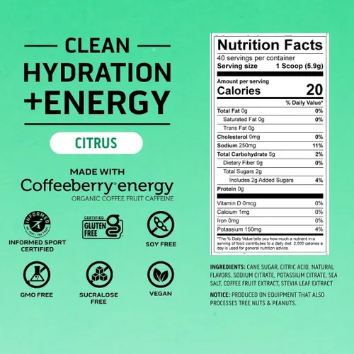 Miniatura 3 de Ascent Hidratación de Cítricos Plus Energía, 8.17 OZ