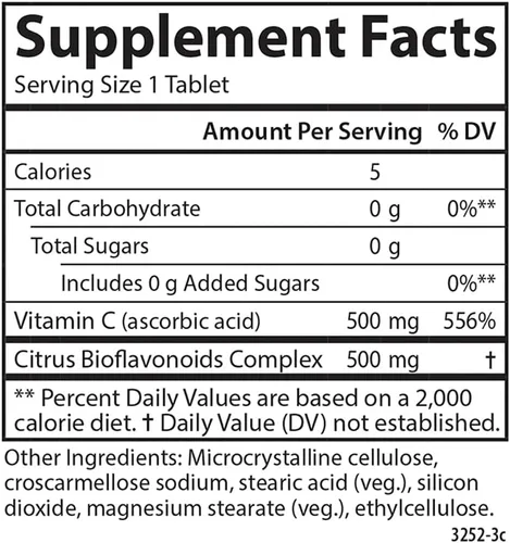 Miniatura 4 de Carlson - Complejo Super-C, Vitamina C + Bioflavonoides, Función Inmune y Bienestar Óptimo, Antioxidante, 250 Tabletas Vegetarianas