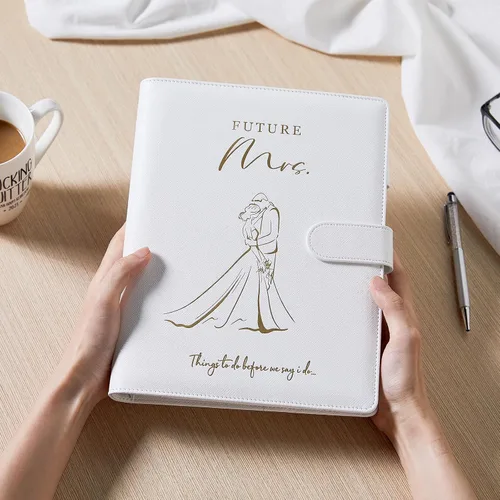 Miniatura 9 de AW BRIDAL Future Mrs Juego de Regalo de Libro y Organizador de Planificación de Bodas, Planificadores de Bodas de Destino, Planificador de Propuesta