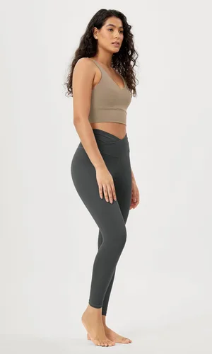 Miniatura 5 de ODODOS Leggings de yoga de cintura cruzada para mujer con bolsillo interior, 232528 pulgadas, pantalones de yoga para entrenamiento cruzado