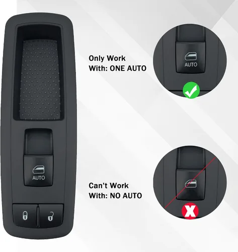 Miniatura 2 de Interruptor de ventana eléctrica, interruptor de bloqueo de puerta, lado del pasajero, compatible con Dodge Grand Caravan Chrysler Town & Country