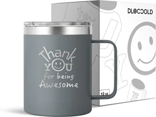 DLOCCOLD Regalos de agradecimiento para mujeres, taza de café con texto en inglés "Thank You for Being Awome", agradecimiento a los empleados de los