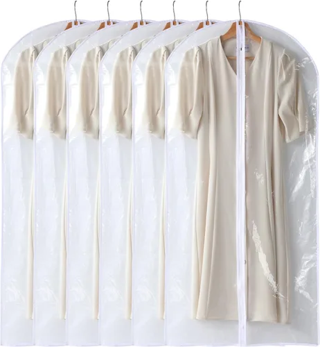 Miniatura 11 de Bolsas de ropa para colgar ropa, 6 bolsas de ropa transparentes, bolsa de plástico a prueba de polvo, protector de abrigo con cremallera para All