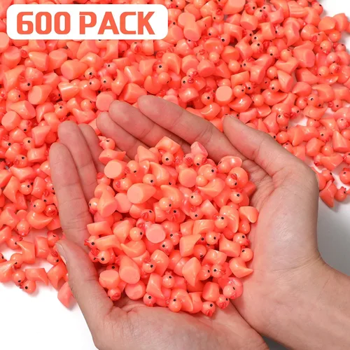 Miniatura 3 de Barydat 600 piezas de mini patos de resina naranja a granel, decoración de patos pequeños para esconderse y buscar, bromas, cruceros, accesorios